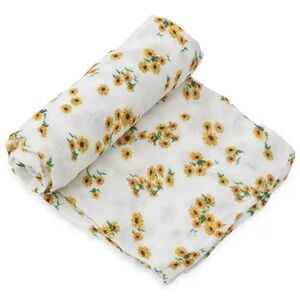 Little Unicorn Deluxe Muslin Swaddle Blanket Ditsy Sunflower